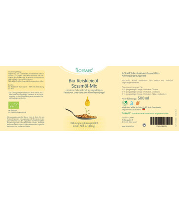 Floramed Bio-Reiskleieöl-Sesamöl-Mix DE-ÖKO-003